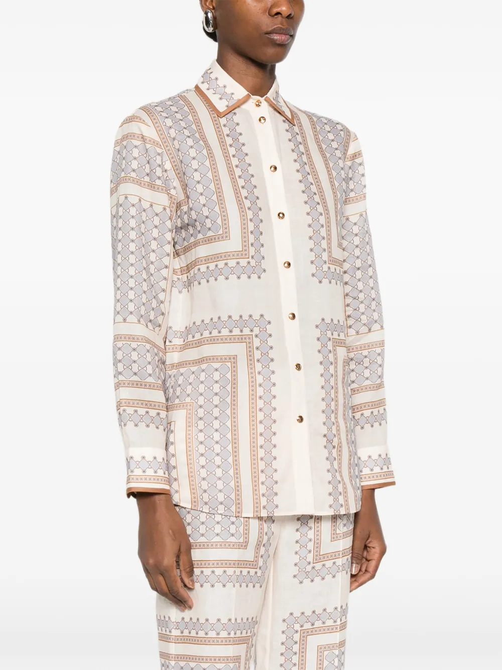  Zimmermann Patterned Shirt - White 