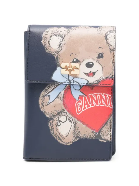 GANNI Portemonnaie mit Teddy-Print