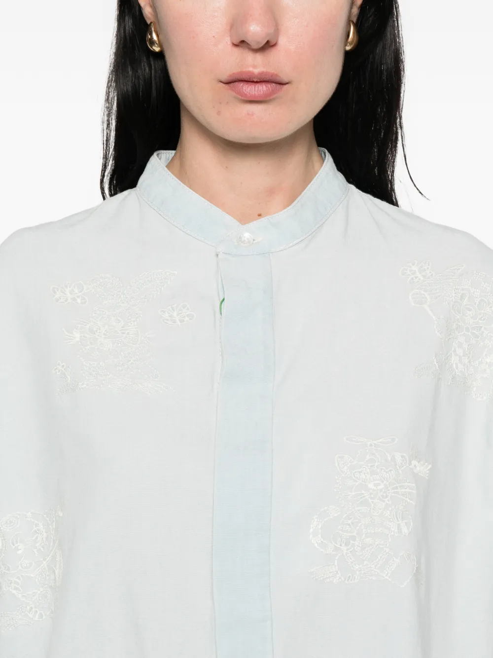 Kenzo Blouse met bloemenprint Blauw