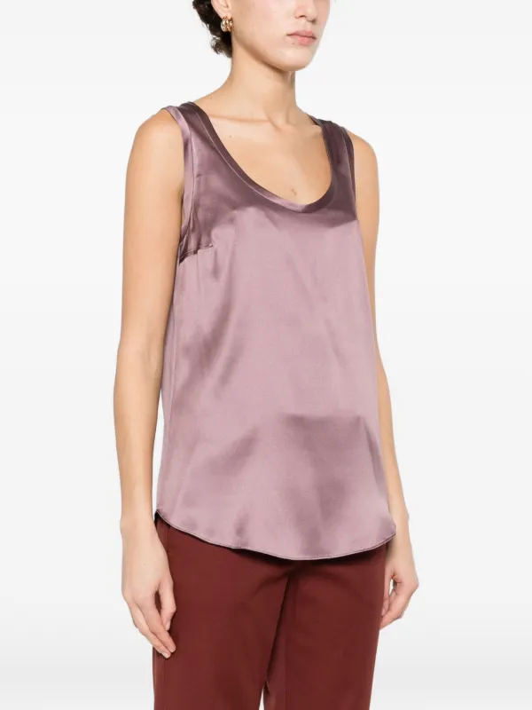 Brunello Cucinelli Stretch Silk Satin Camisole | Purple | FARFETCH