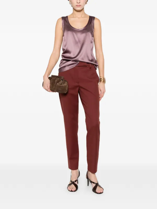Brunello Cucinelli Stretch Silk Satin Camisole | Purple | FARFETCH
