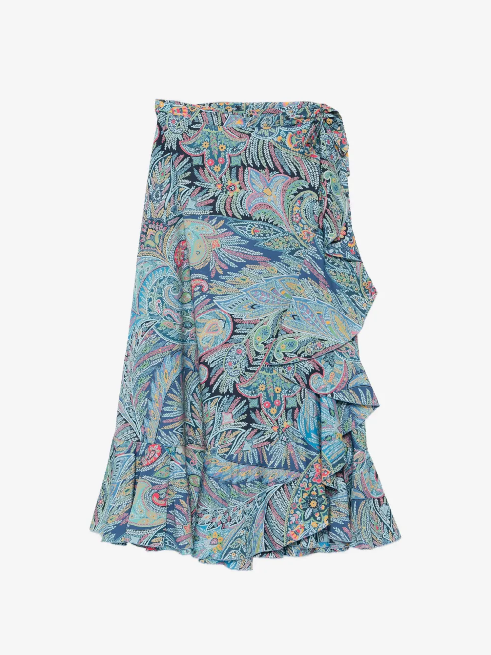 ETRO ラッフル ペイズリースカート | ブルー | Image 1