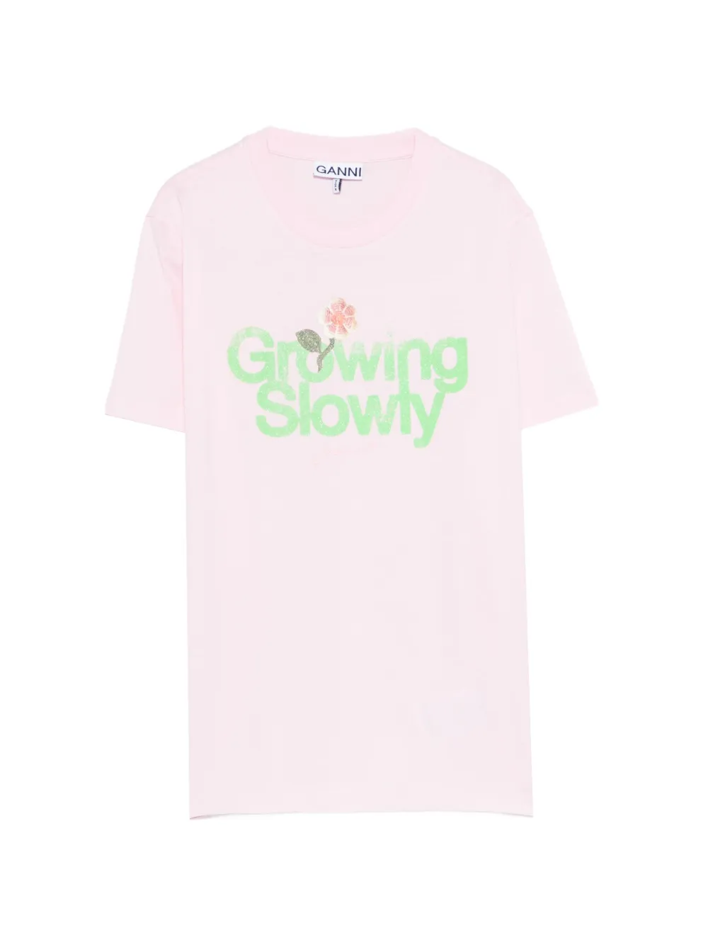 GANNI printed T-shirt - Rosa