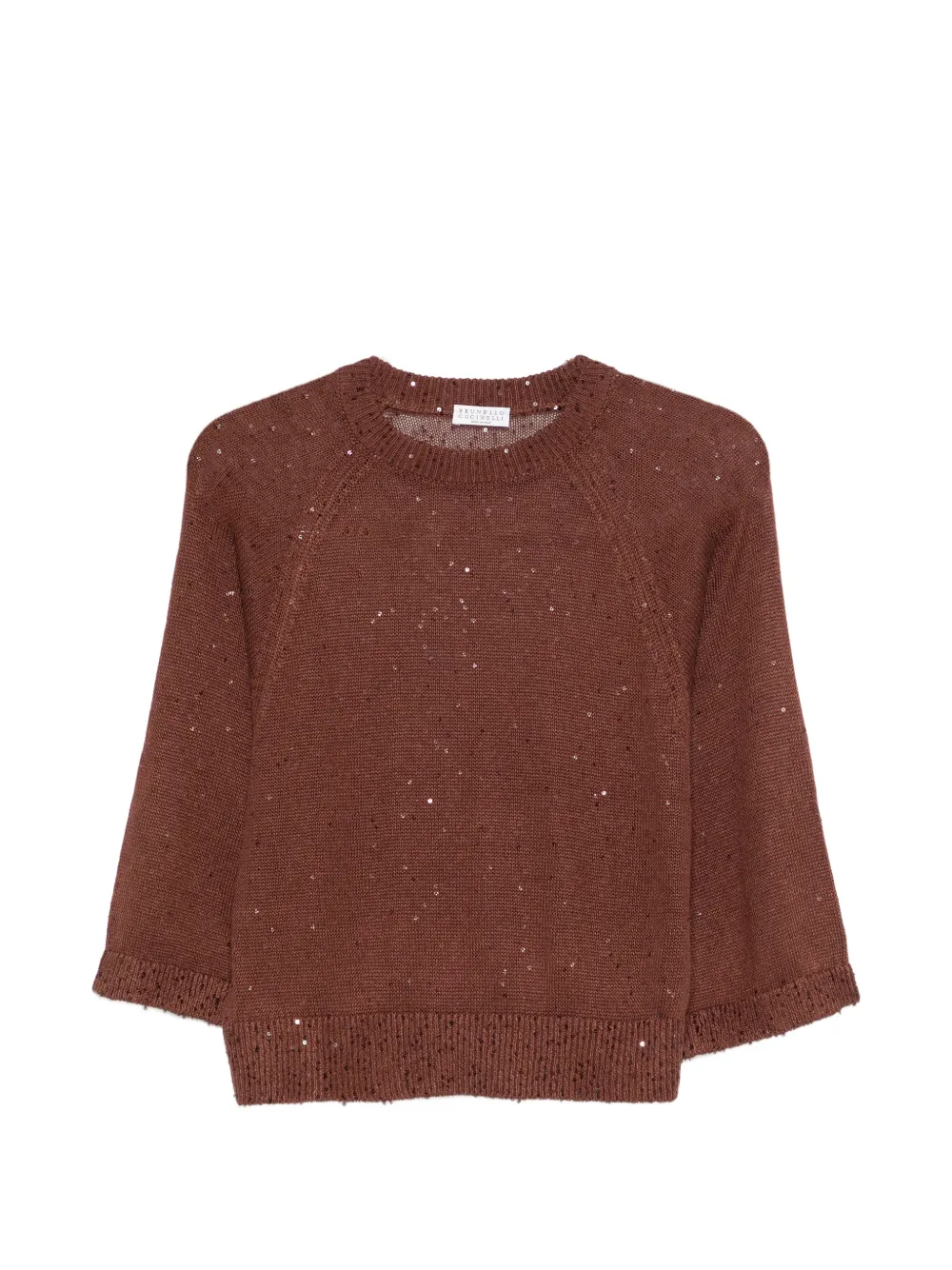 Brunello Cucinelli sequin jersey - Marrone