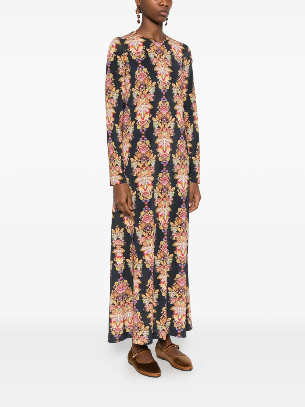 Long-Sleeve Floral Dress