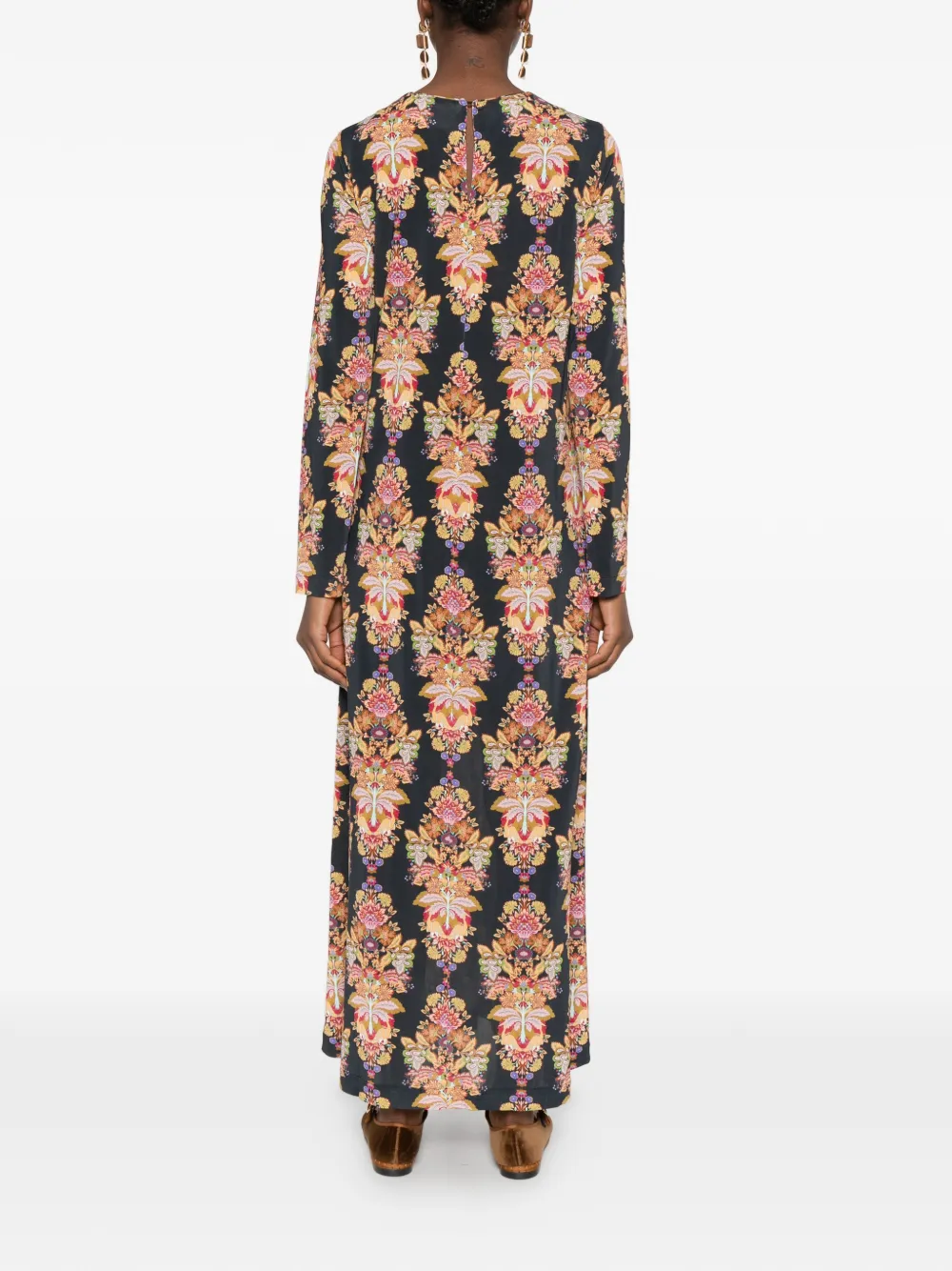 Long-Sleeve Floral Dress