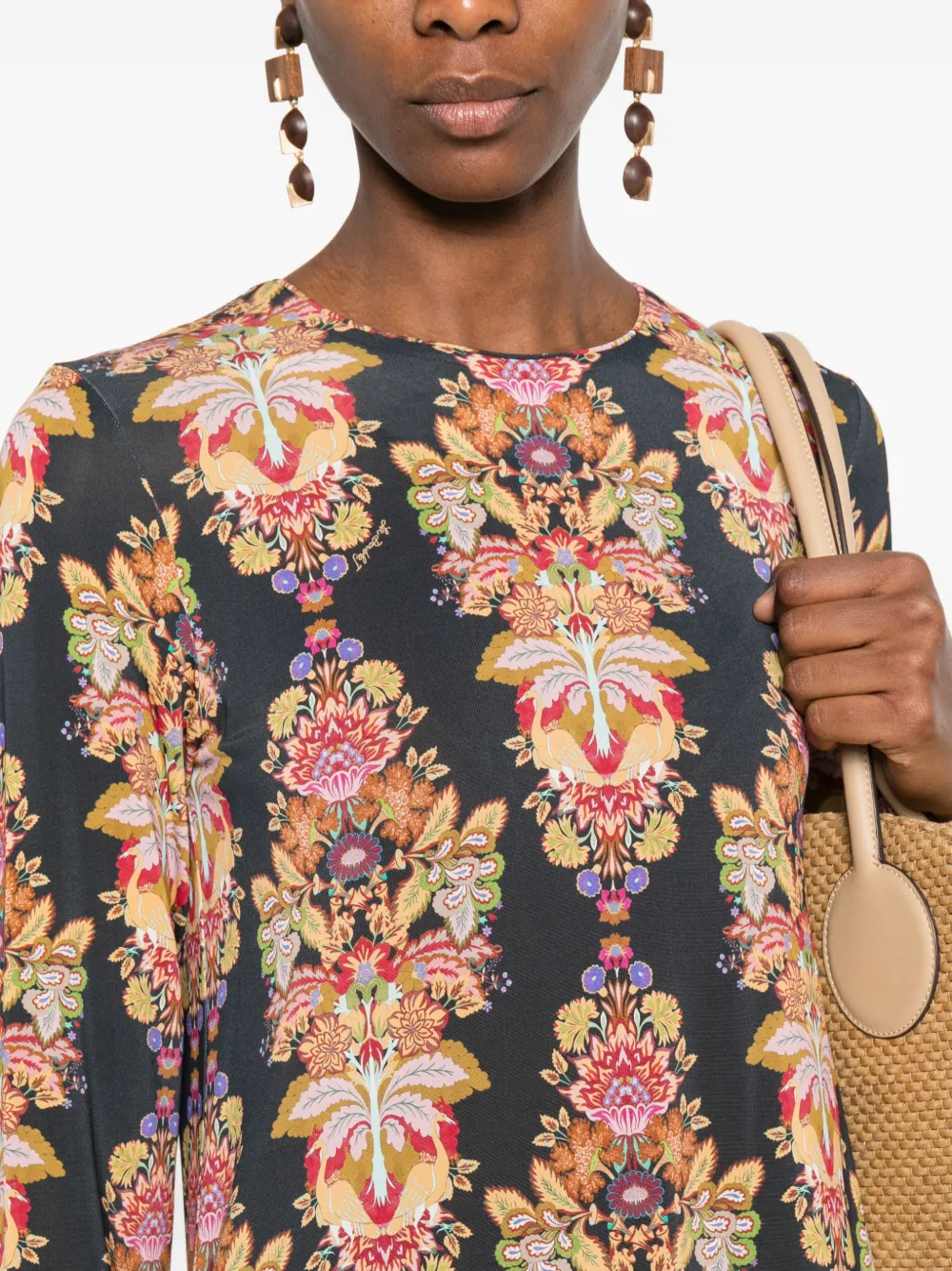 Long-Sleeve Floral Dress