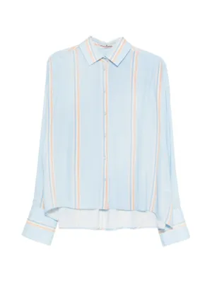 Ermanno Scervino レース ストライプ ブラウス | ブルー | FARFETCH JP