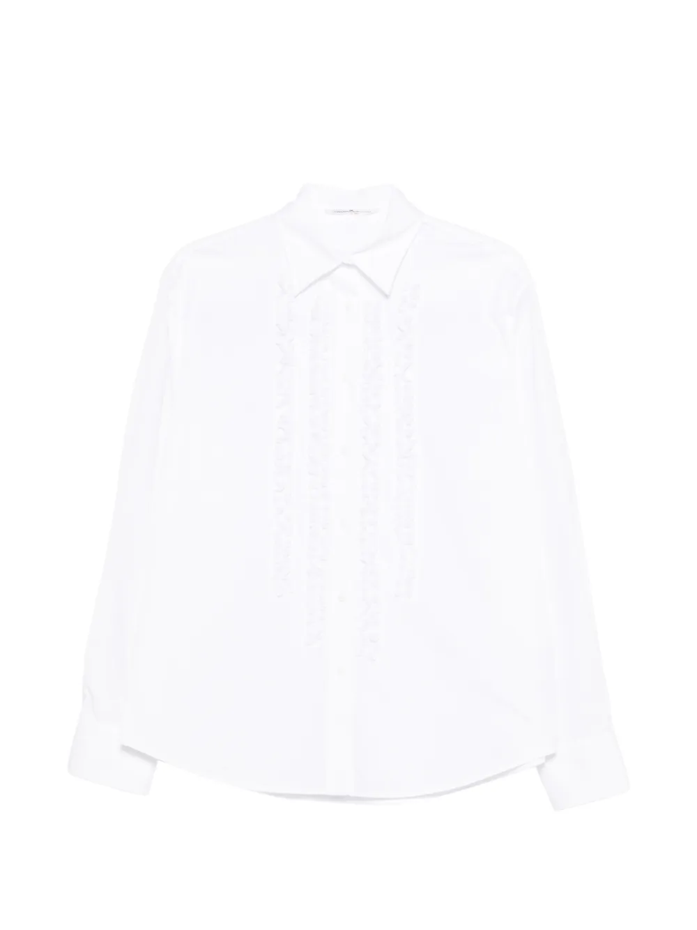 Ermanno Scervino ruffled-detail long-sleeve shirt - Bianco