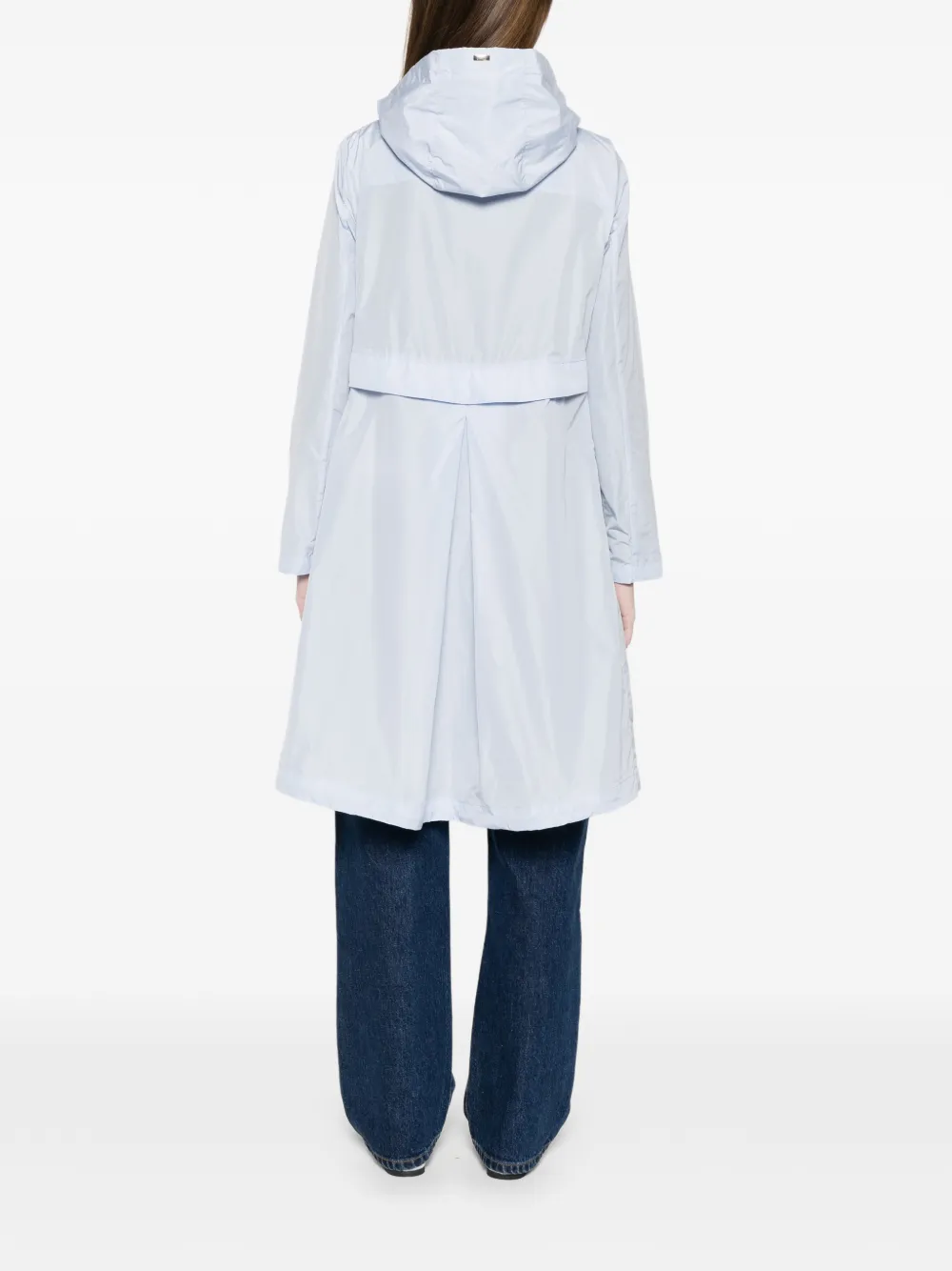 Herno Parka met capuchon en rits Blauw