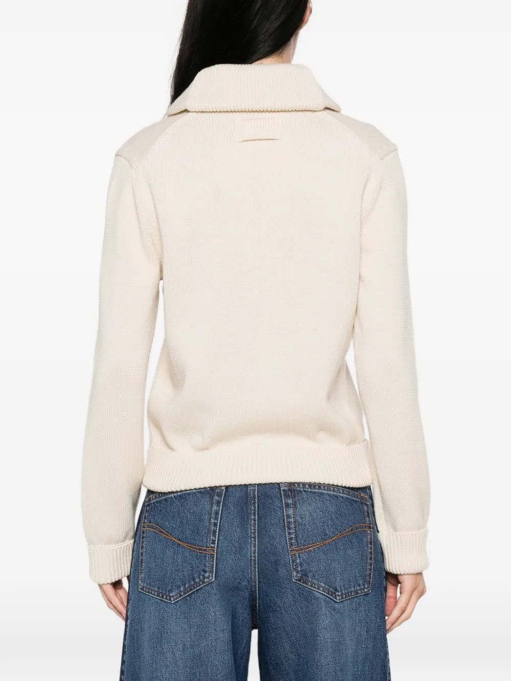 Kenzo Poloshirt met sjaalkraag Beige