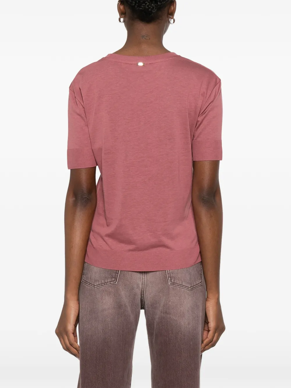 Herno T-shirt met ronde hals Roze