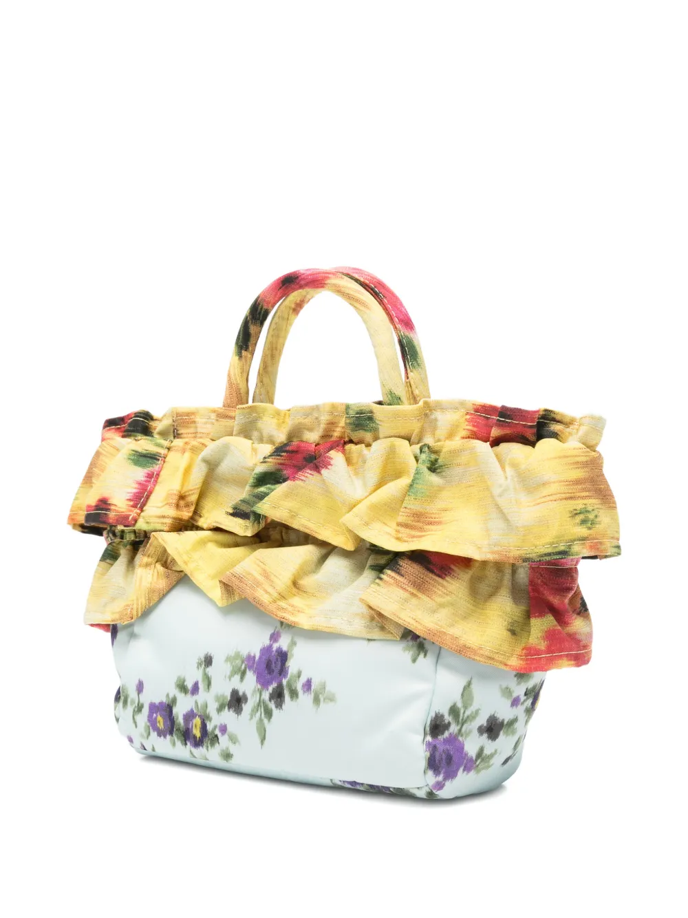 GANNI Shopper met ruche afwerking Geel