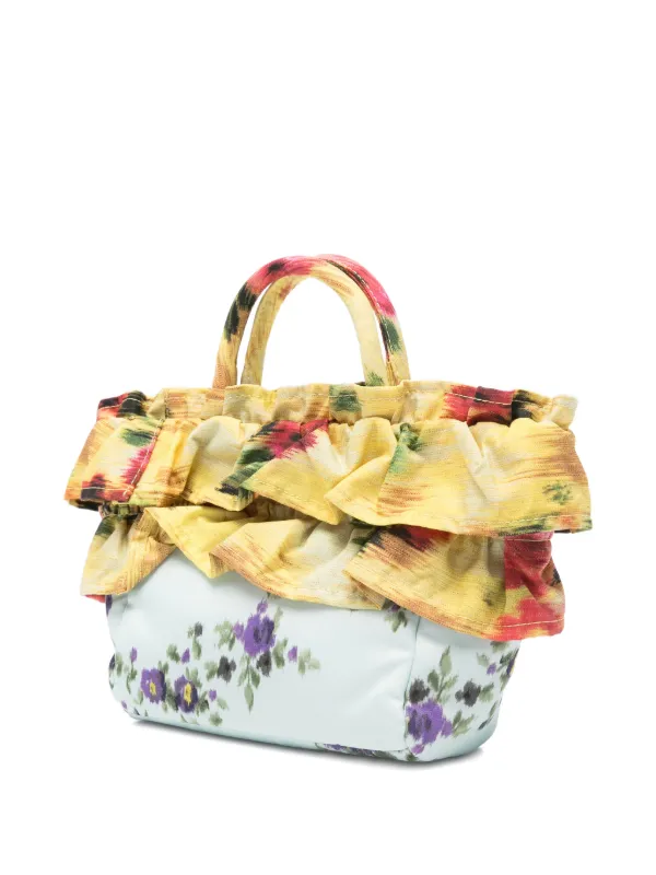 GANNI ラッフルトリム ハンドバッグ | イエロー | FARFETCH JP