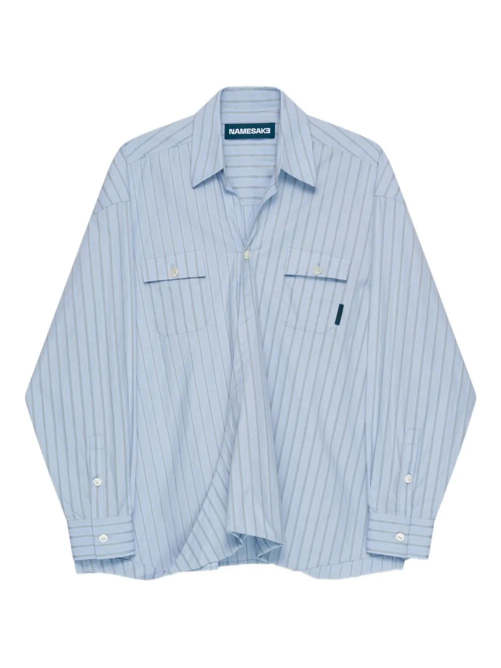 NAMESAKE stripe pocket shirt | Blue | Image 1