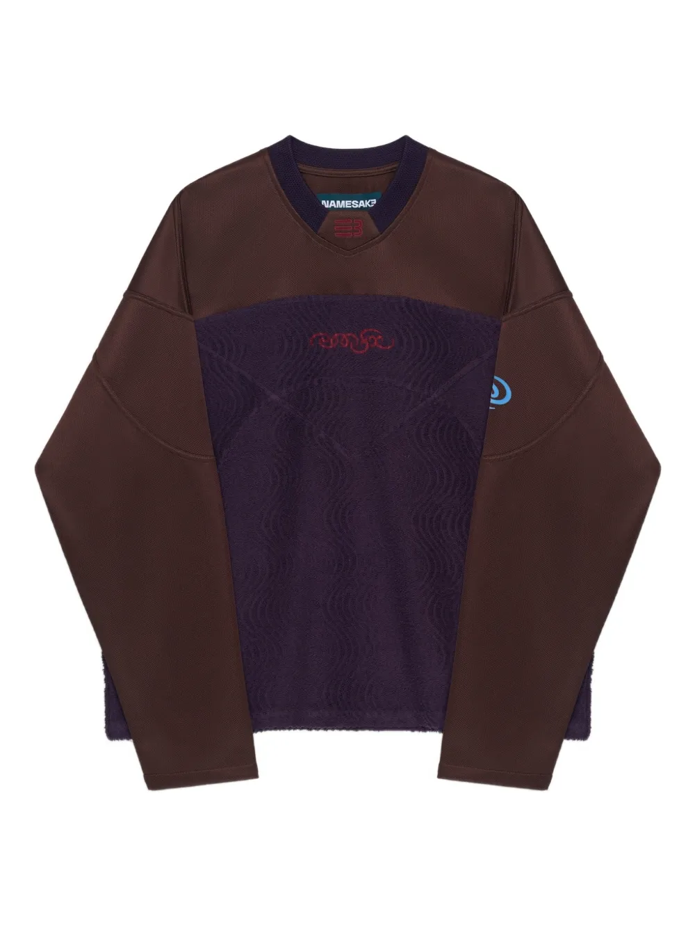 NAMESAKE textured panelled sweatshirt | marron | Image 1