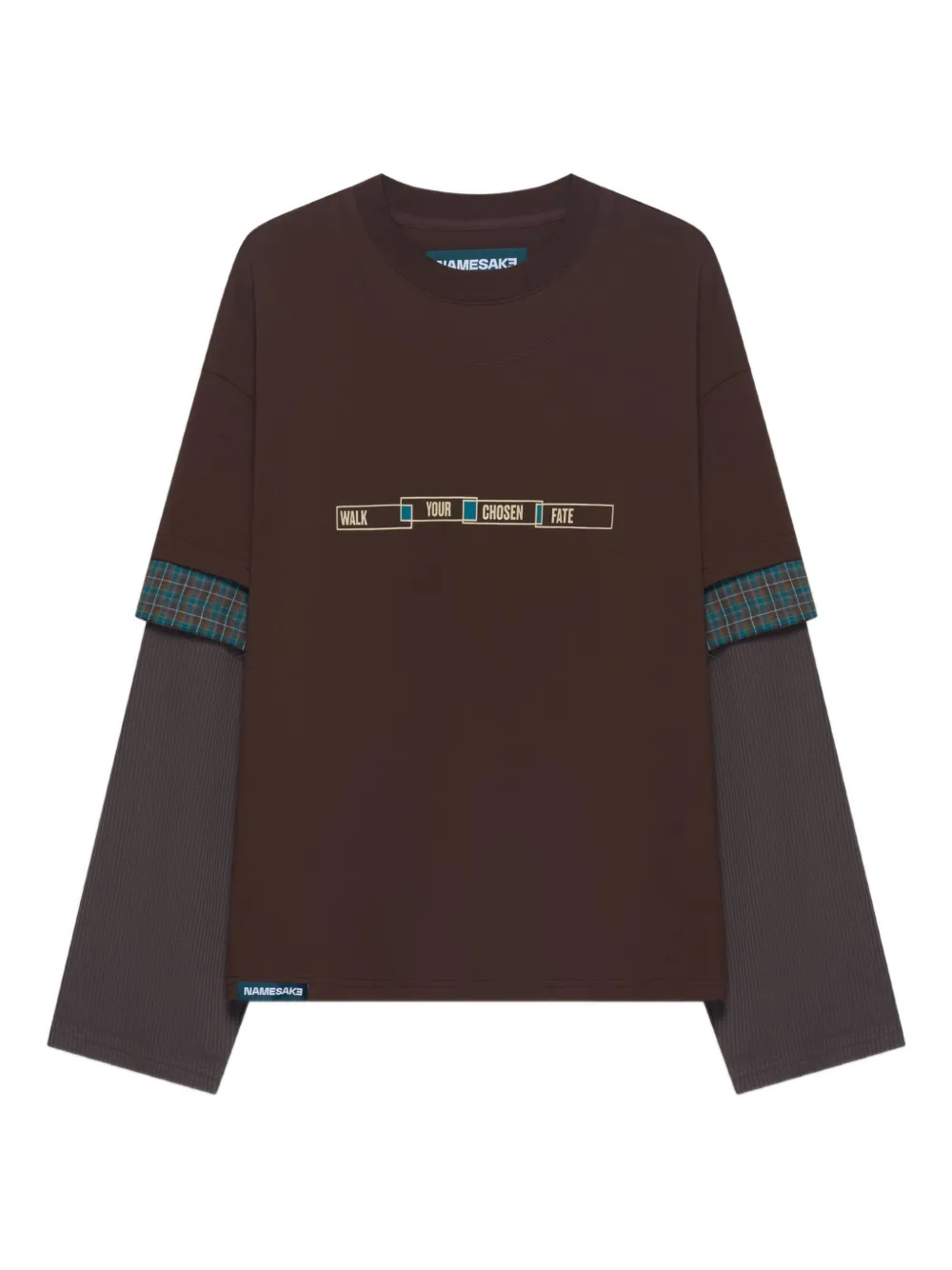 Namesake Long Sleeve Layered T-shirt In Brown