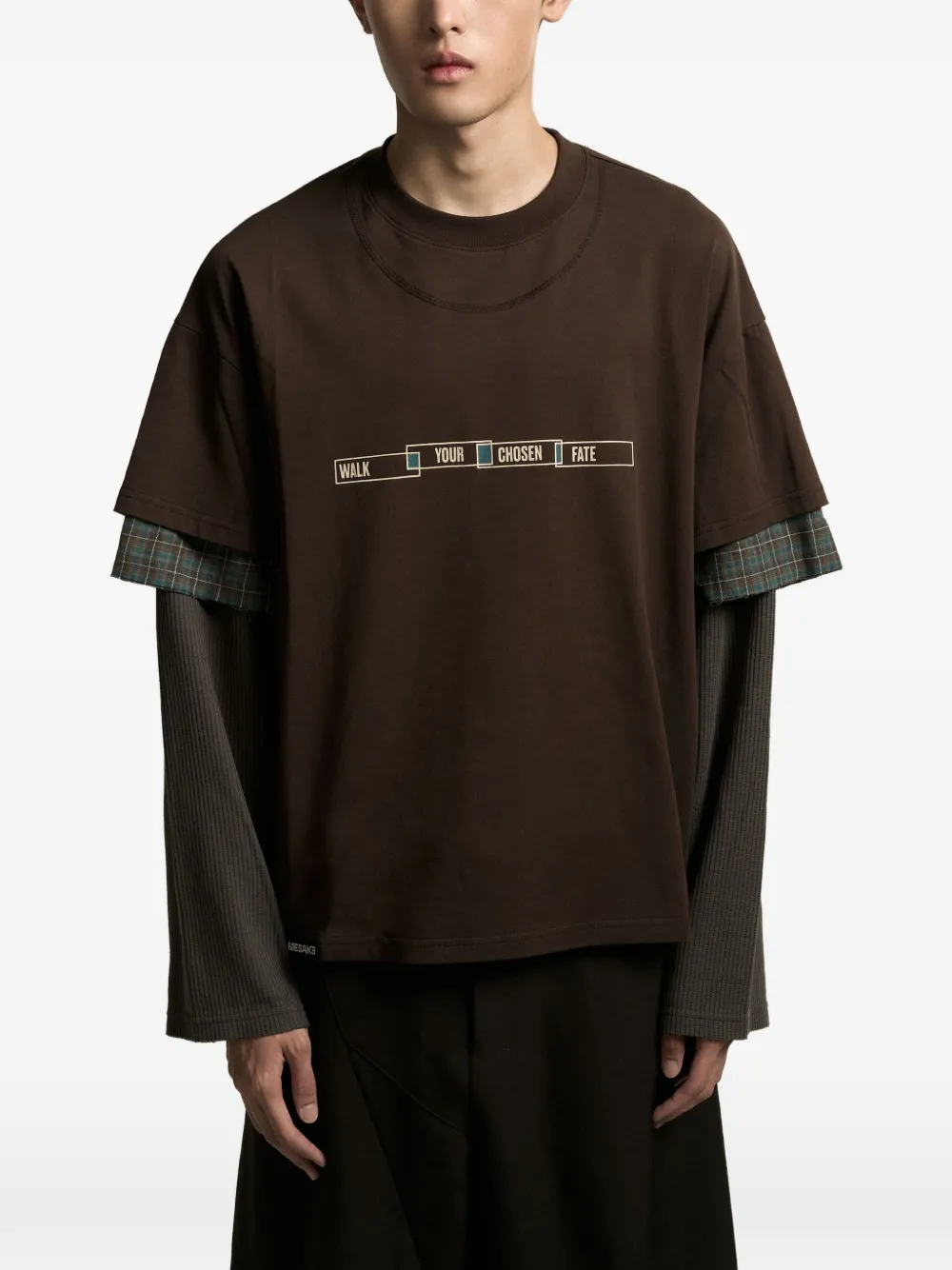 Namesake Long Sleeve Layered T-shirt In Brown