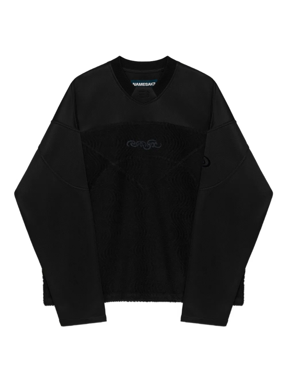 NAMESAKE wave panel sweatshirt | noir | Image 1