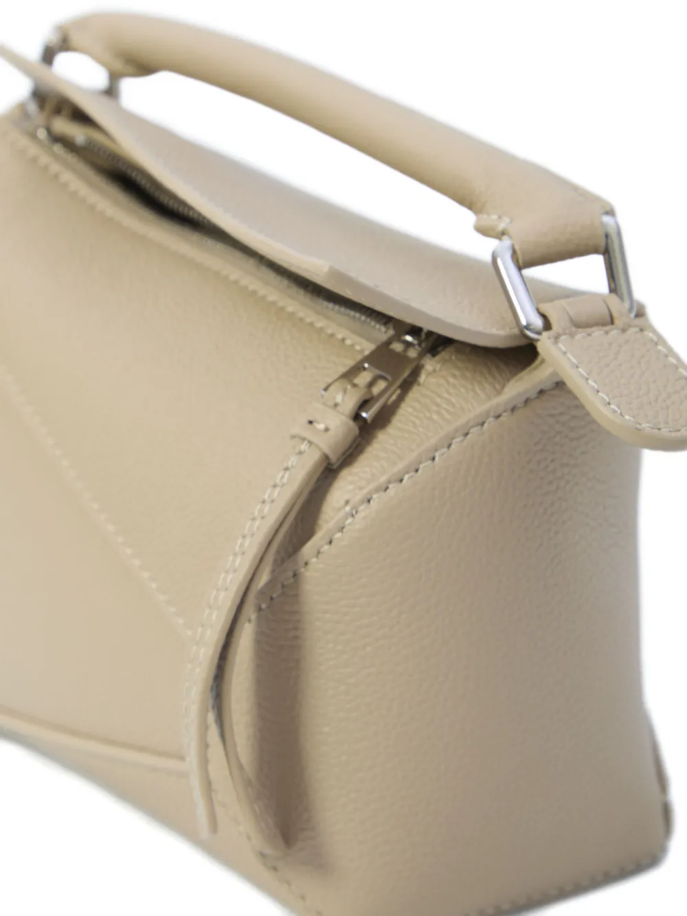 Loewe Mini Puzzle Edge Tote Bag In Neutral