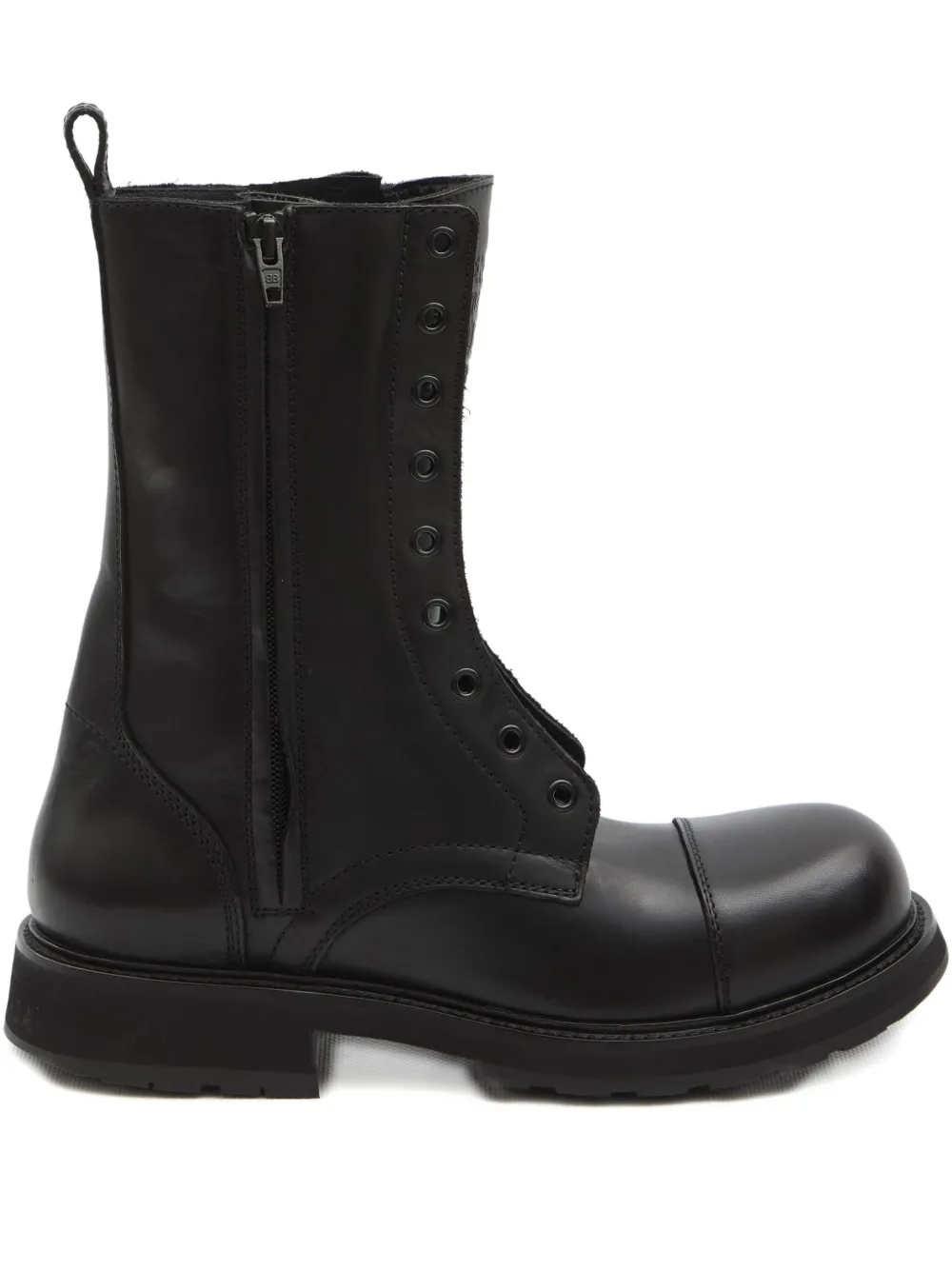 Balenciaga Lace-up Truck Boots Rubber Sole In Black