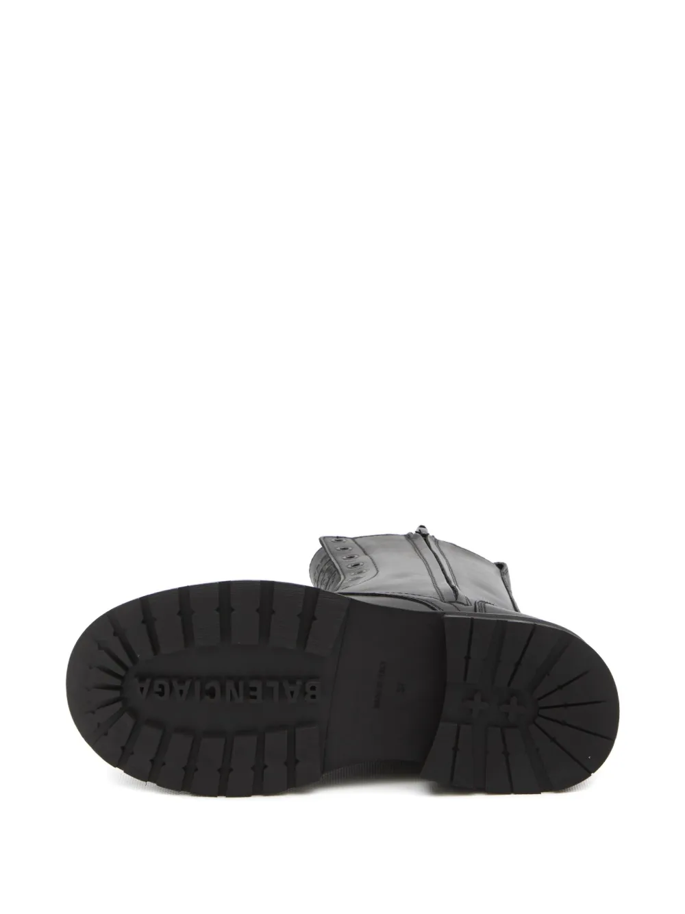 Balenciaga Lace-up Truck Boots Rubber Sole In Black