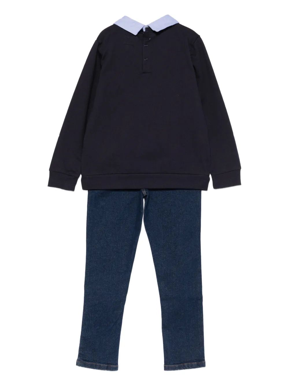 guess kids denim trouser set | Girls Trouser Sets | Image 2