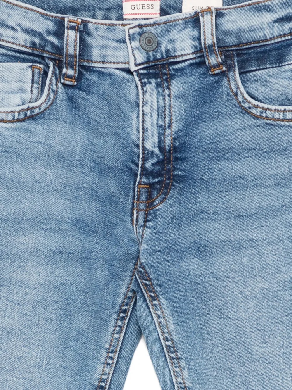 guess kids Jeans met riemlussen Blauw