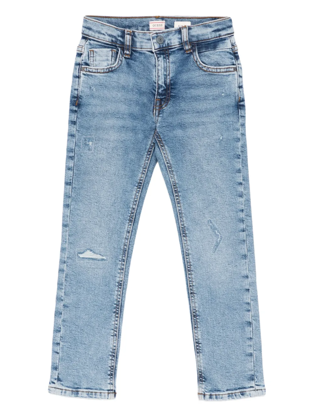 guess kids belt-loop jeans - ブルー guess kids belt-loop jeans - ブルー