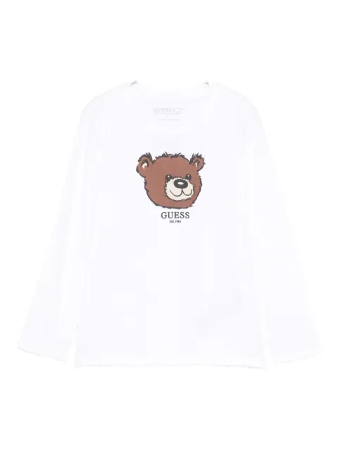 guess kids bear long-sleeve T-shirt