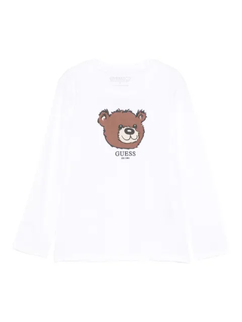 guess kids bear long-sleeve T-shirt