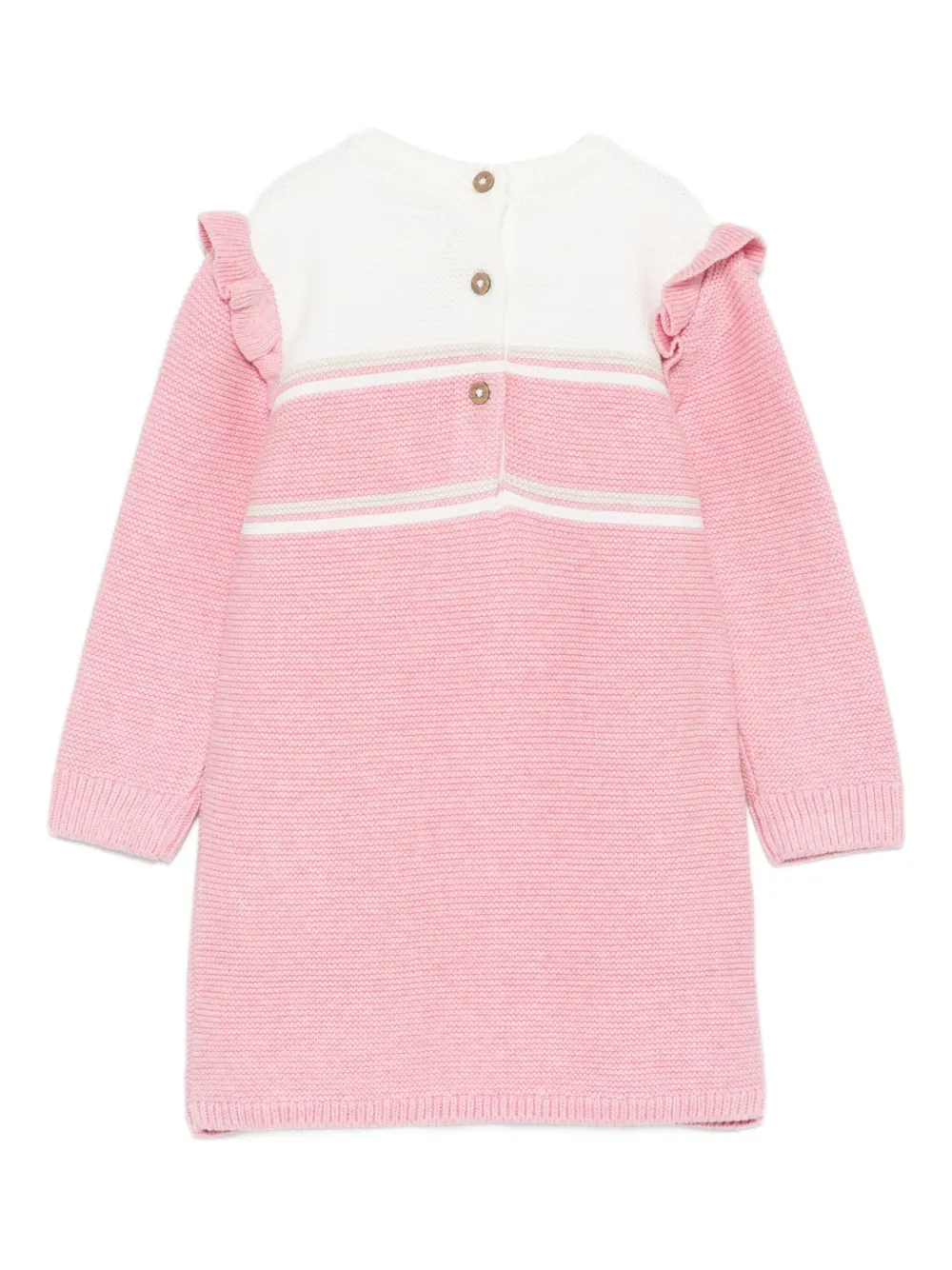 Guess kids ruffled logo knitted dress set - Roze