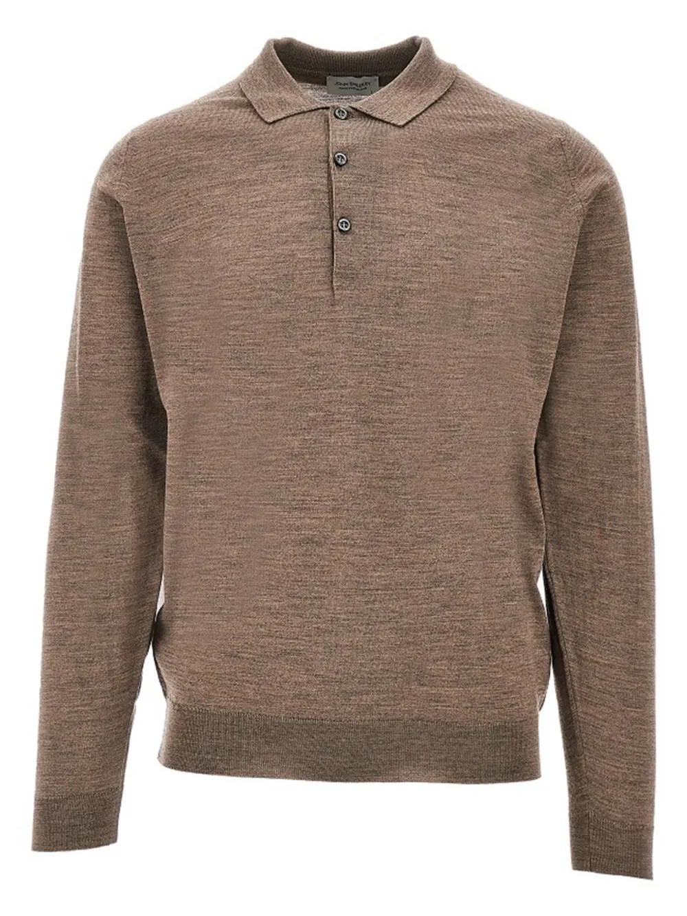 John Smedley Belpe buttoned polo shirt | Brown | Image 1