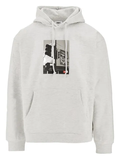 Obey graphic hooded hoodie 
