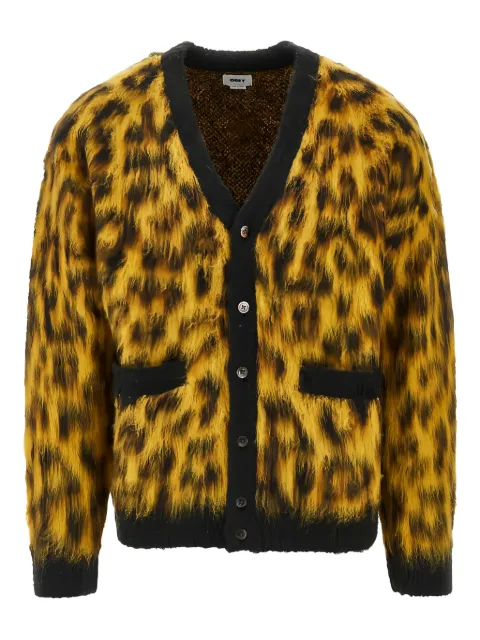 Obey cárdigan Patron con motivo de leopardo