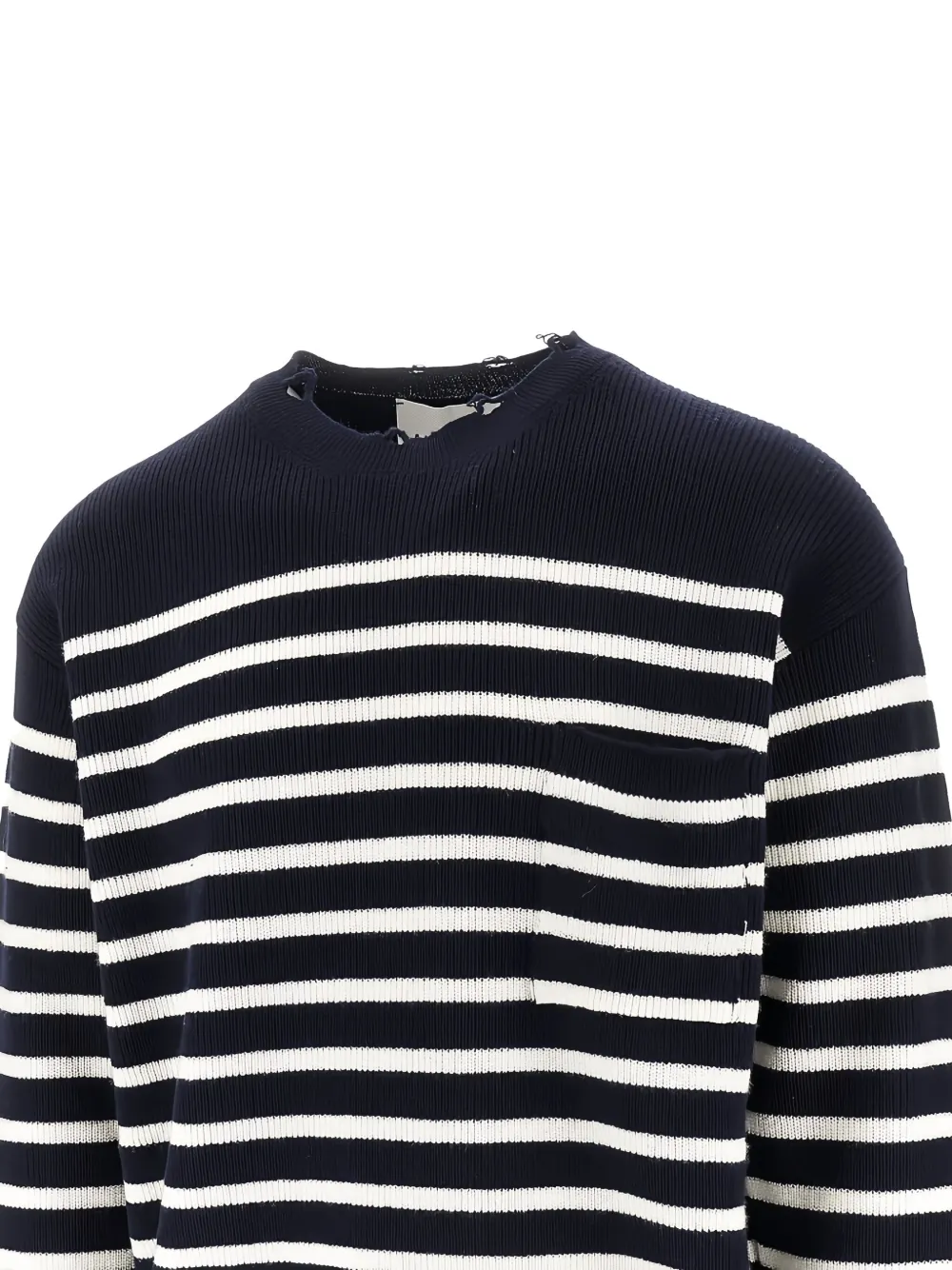 AMARÁNTO striped-pattern sweater - Blauw