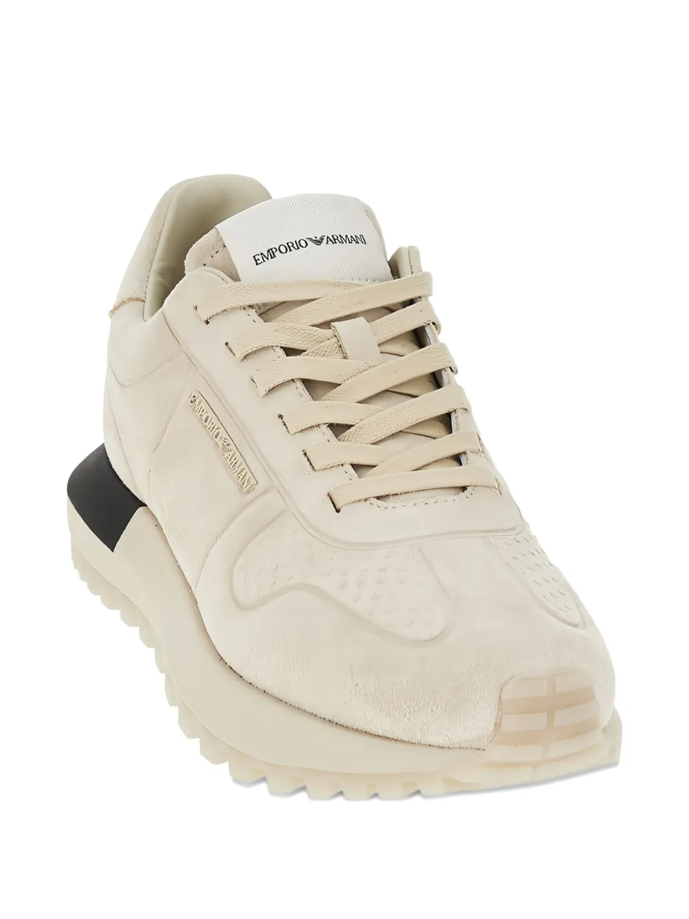 Emporio Armani Suède sneakers Beige