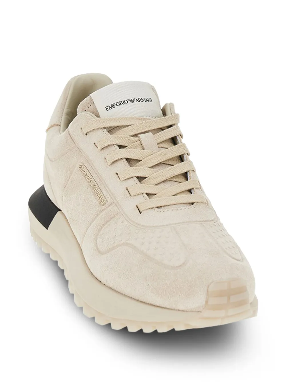 Emporio Armani Suède sneakers Beige