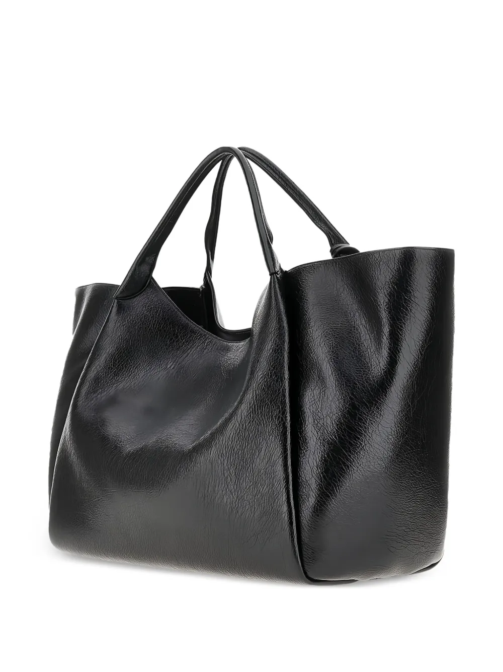 Emporio Armani Grote schoudertas met bedel - Zwart