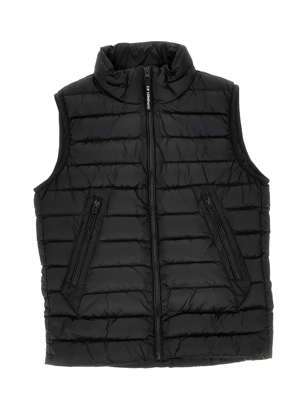 C.p. Company Zip Padded Gilet In Black