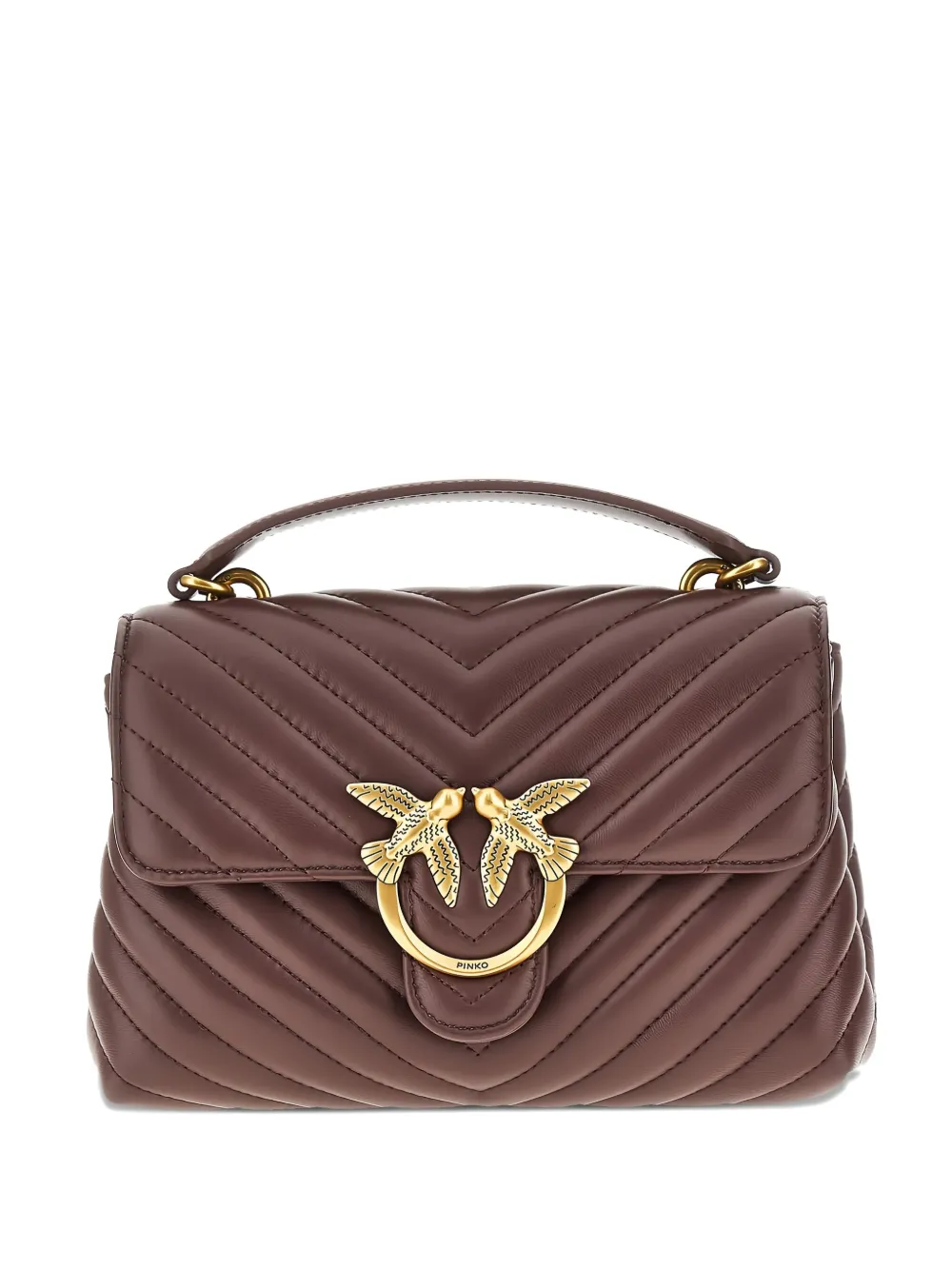 Pinko Classic Love Chevron Tote Bag In Blue