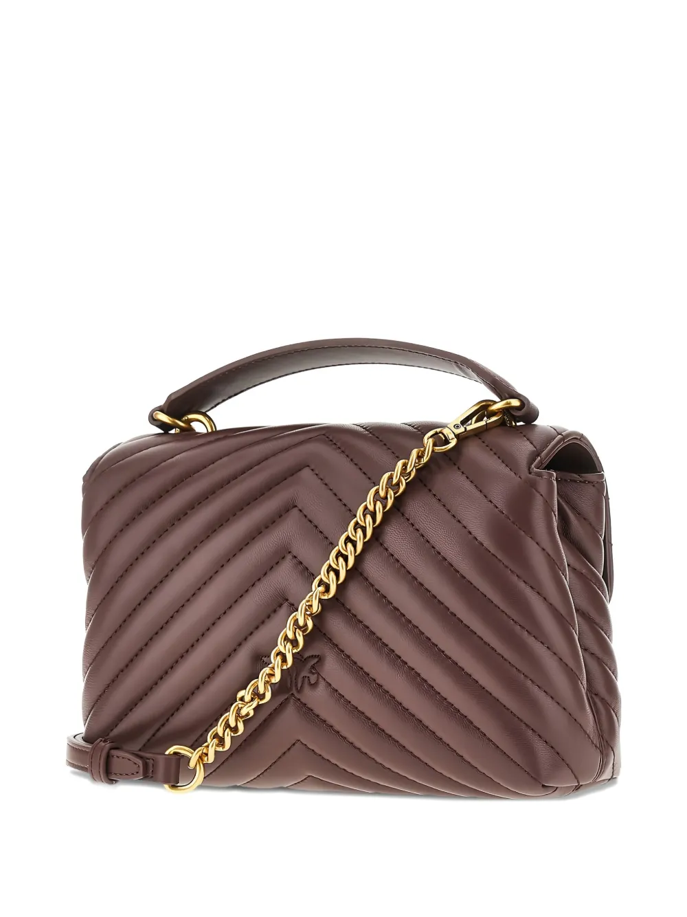 Pinko Classic Love Chevron Tote Bag In Blue