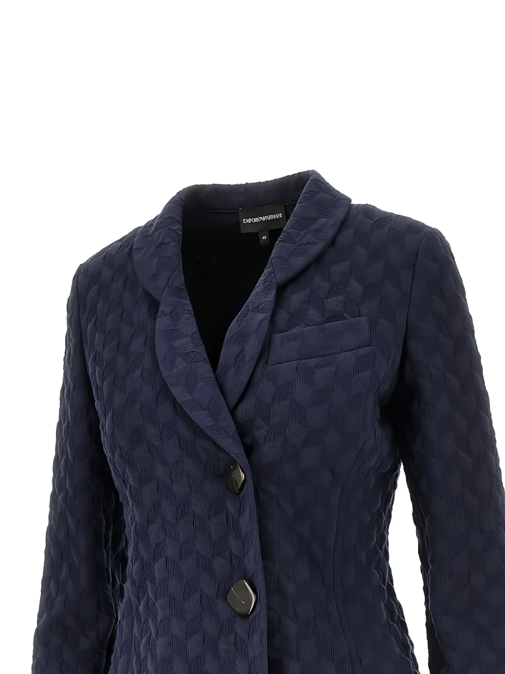 Emporio Armani Blazer met jacquard Blauw