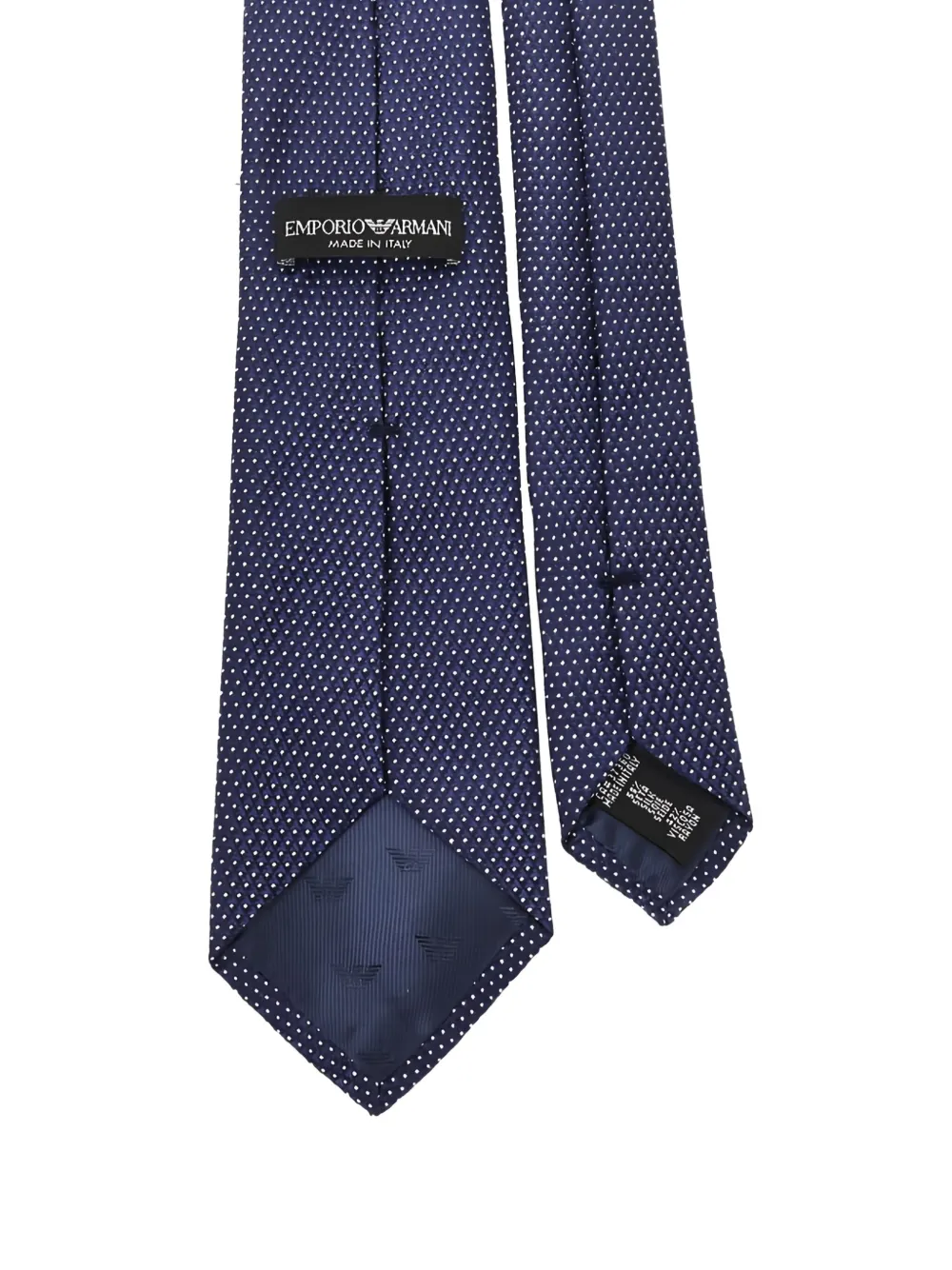 Emporio Armani Stropdas met stippen - Blauw