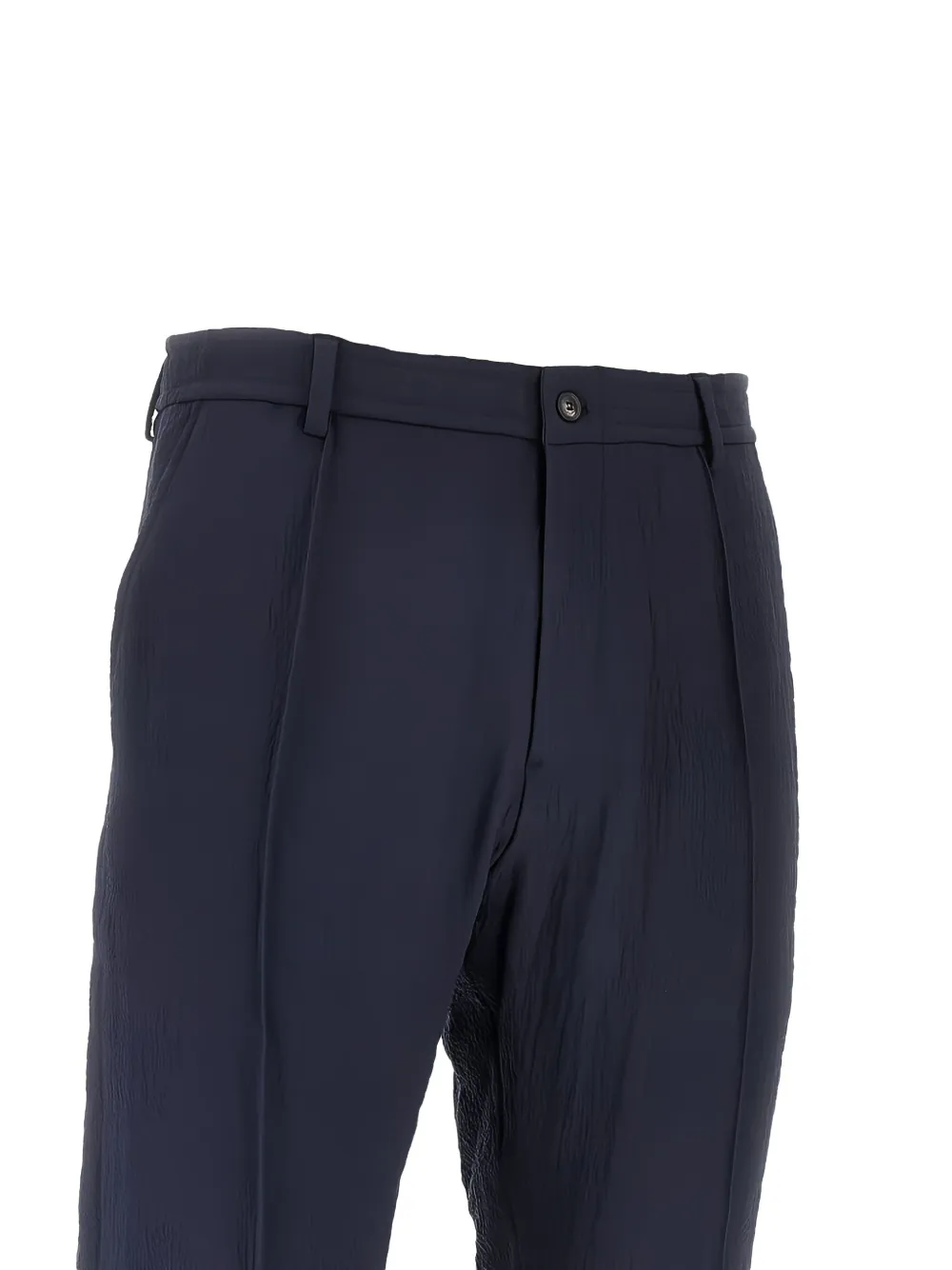 Emporio Armani Broek met textuur - Blauw
