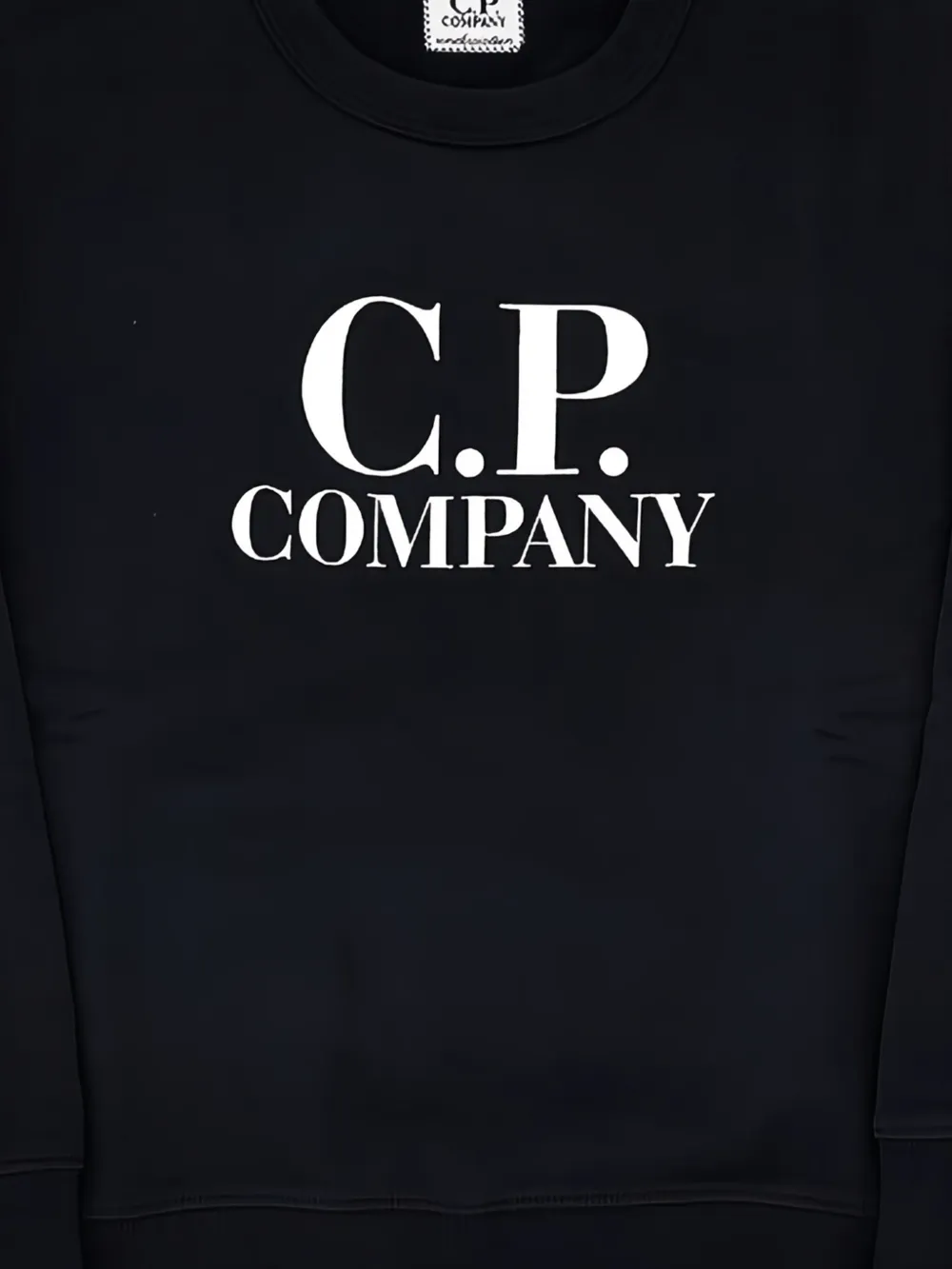 C.P. Company Kids Top met logoprint en ronde hals Zwart