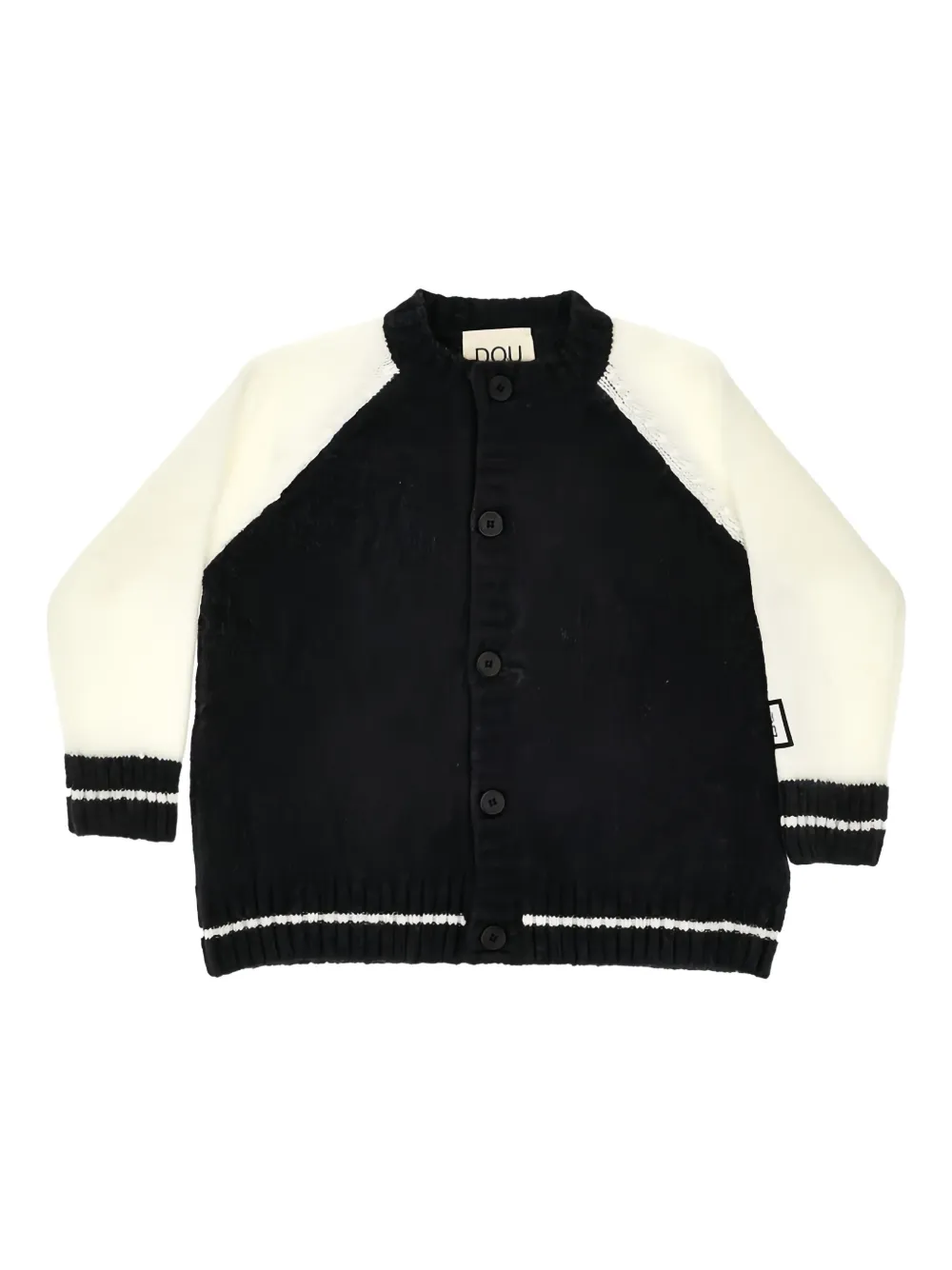 Doudou et Compagnie two-tone buttoned cardigan | Black | Image 1