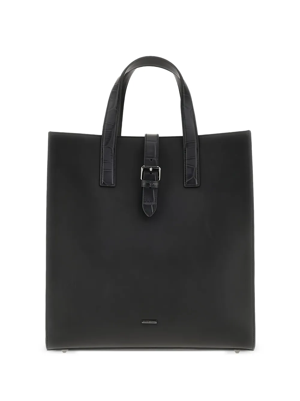 Emporio Armani leather tote bag - Black