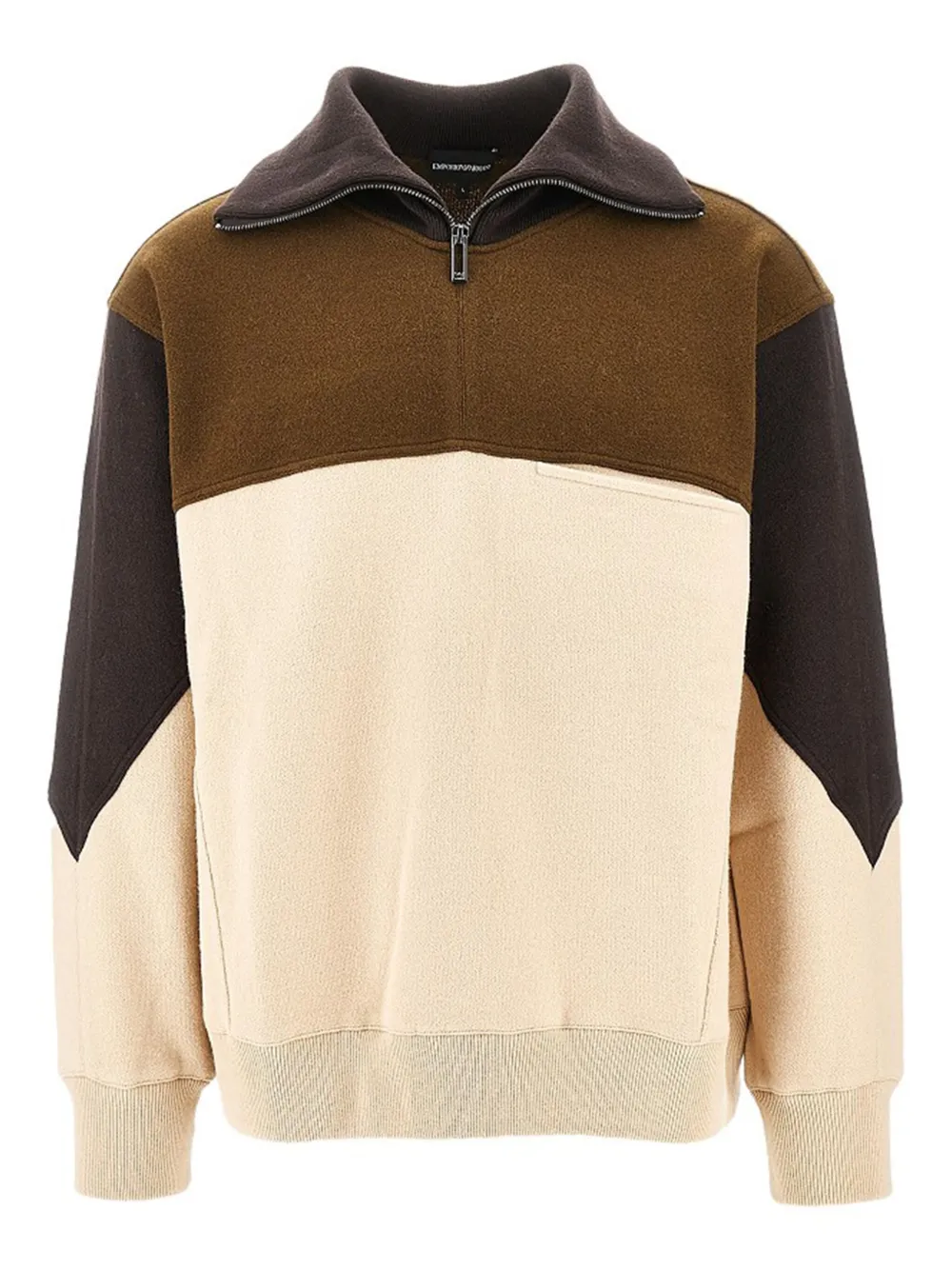 Emporio Armani colour-block sweatshirt | Neutrals | Image 1