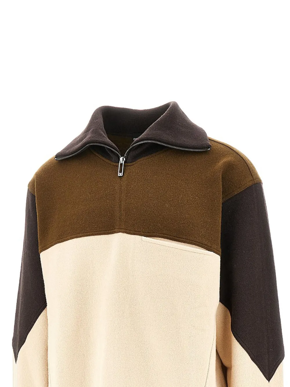 Emporio Armani Sweater met colourblocking - Beige
